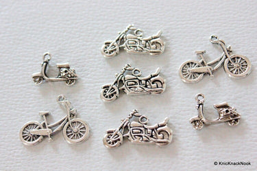 Ultimate Tibetan Silver Bike Charms Collection x 7